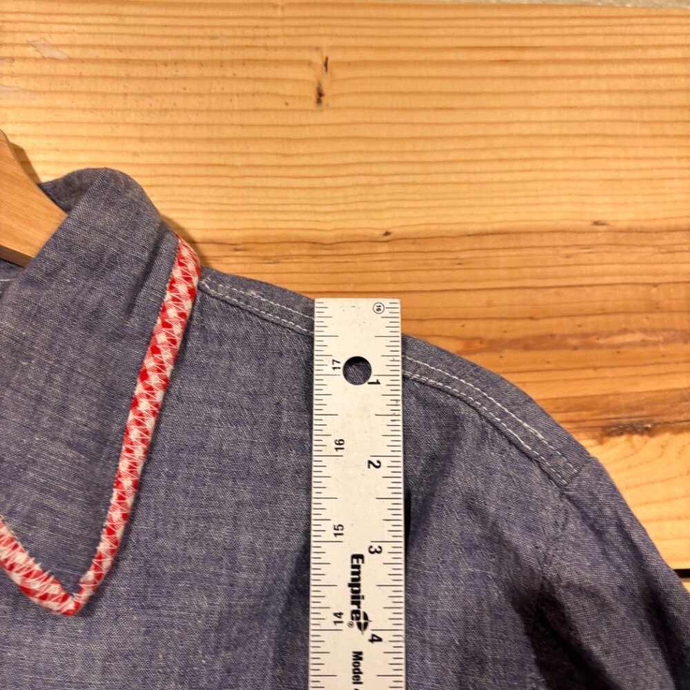 Vintage 70s Montgomery Ward Shirt Womens Medium Chain Stitched Mushrooms - Picture 10 of 15